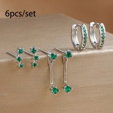 Load image into Gallery viewer, 6pcs Exquisite Zircon Little Huggies Hoop Earrings Set