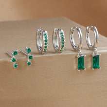 Load image into Gallery viewer, 6pcs Exquisite Zircon Little Huggies Hoop Earrings Set