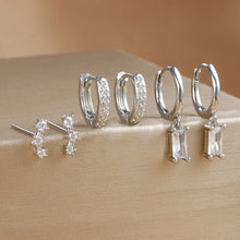 Load image into Gallery viewer, 6pcs Exquisite Zircon Little Huggies Hoop Earrings Set