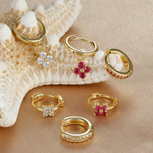 Load image into Gallery viewer, 3pcs Flower Drop Earring Set