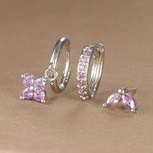 Load image into Gallery viewer, 3pcs Flower Drop Earring Set