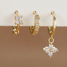 Load image into Gallery viewer, 3pcs Flower Drop Earring Set