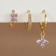 Load image into Gallery viewer, 3pcs Flower Drop Earring Set