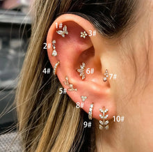 Load image into Gallery viewer, Stud Helix Tragus Lobe Hoop Earring Cartilage Ear Piercing Jewellery