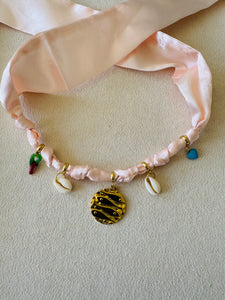 Peach Silk Charm Choket