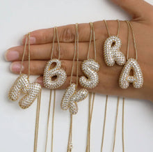 Load image into Gallery viewer, SLANTED LARGE BUBBLE DIAMANTÉ LUXE NECKLACE
