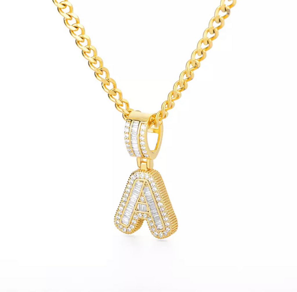 CHUNKY DIAMANTÉ INITIAL LUXE NECKLACE