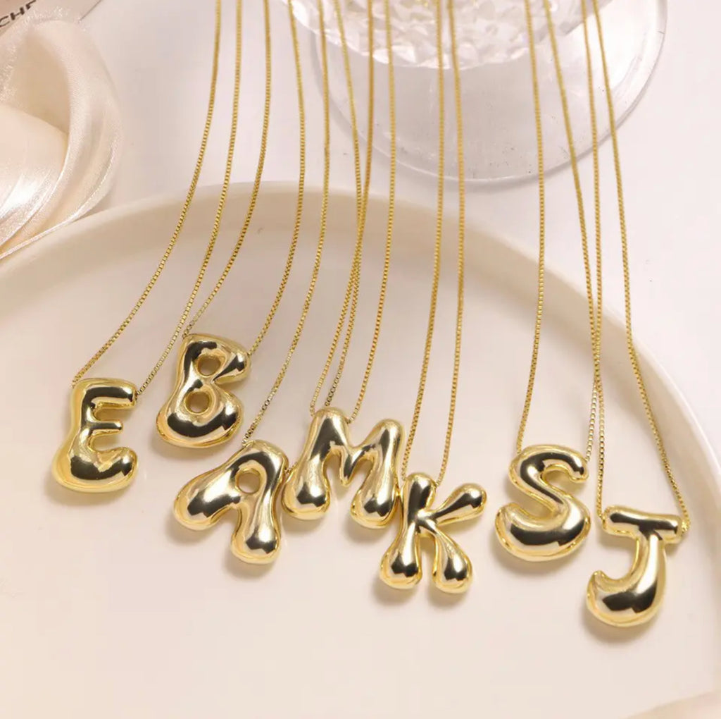 GRAFFETI BUBBLE LETTERS LUXE NECKLACE