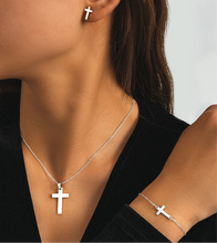 Load image into Gallery viewer, Cross Luxe Jewellery Necklace and Bracelet Set
