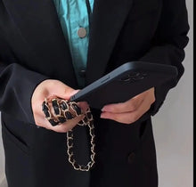 Load image into Gallery viewer, Leather Strap Chain Crossbody Phone Case
