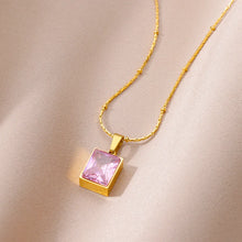 Load image into Gallery viewer, Square Zircon Necklace
