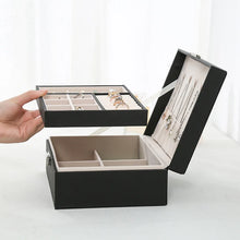 Load image into Gallery viewer, Double-layer Wooden Jewellery Box
