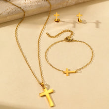 Load image into Gallery viewer, Cross Luxe Jewellery Necklace and Bracelet Set
