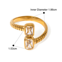 Load image into Gallery viewer, Water Drop Shaped Large Zircon Rings
