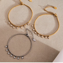 Load image into Gallery viewer, Triple Diamanté Necklace and Bracelet Luxe Set
