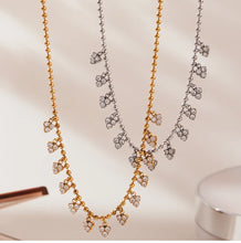 Load image into Gallery viewer, Triple Diamanté Necklace and Bracelet Luxe Set
