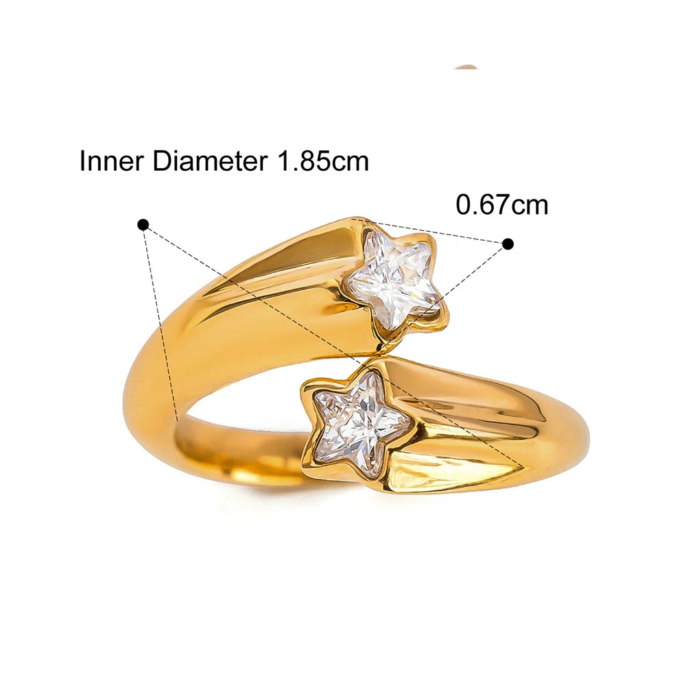 Water Drop Shaped Large Zircon Rings