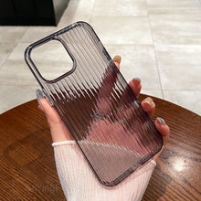 Load image into Gallery viewer, Transparent Phone Case For iPhone Corrugated Silicone Bumper Back Cover
