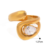 Load image into Gallery viewer, Water Drop Shaped Large Zircon Rings
