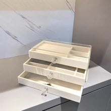 Load image into Gallery viewer, High Capacity Three Layer Flannel Jewellery Box
