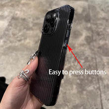 Load image into Gallery viewer, Transparent Phone Case For iPhone Corrugated Silicone Bumper Back Cover
