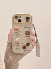 Load image into Gallery viewer, Cute Bear Coffee Phone Case, for IPhone with Lanyard
