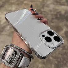 Load image into Gallery viewer, Transparent Phone Case For iPhone Corrugated Silicone Bumper Back Cover
