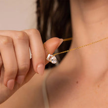 Load image into Gallery viewer, Pear and Square Shaped Zircon Necklace
