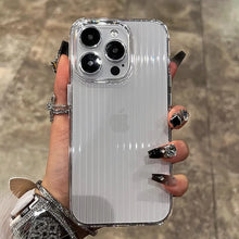 Load image into Gallery viewer, Transparent Phone Case For iPhone Corrugated Silicone Bumper Back Cover
