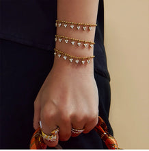 Load image into Gallery viewer, Triple Diamanté Necklace and Bracelet Luxe Set
