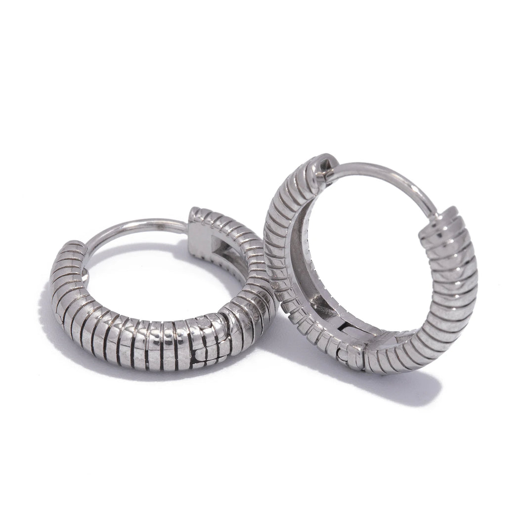 Ribbed Hoop Earrings