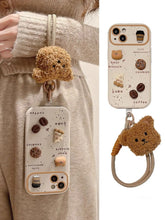 Load image into Gallery viewer, Cute Bear Coffee Phone Case, for IPhone with Lanyard
