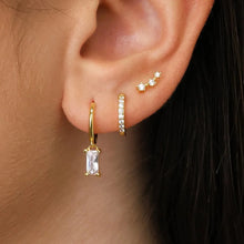 Load image into Gallery viewer, 6pcs Exquisite Zircon Little Huggies Hoop Earrings Set

