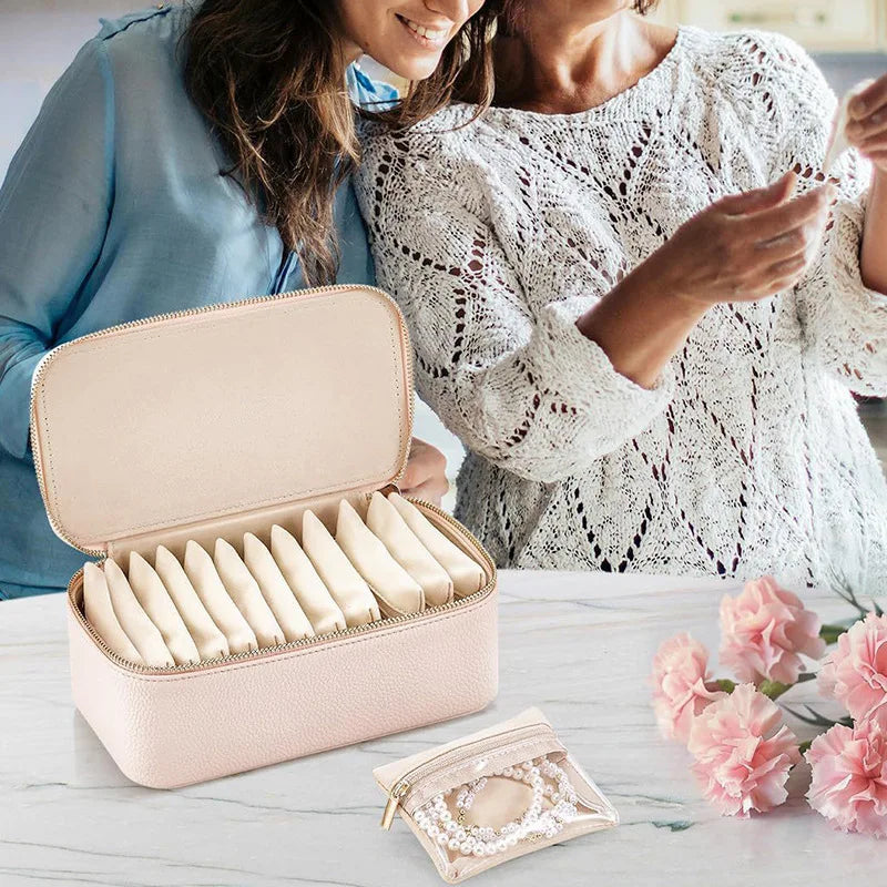 Trending jewellery box set with 12-piece travel pouch