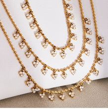 Load image into Gallery viewer, Triple Diamanté Necklace and Bracelet Luxe Set
