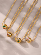 Load image into Gallery viewer, Beaded Chain Ball Pendant Necklace
