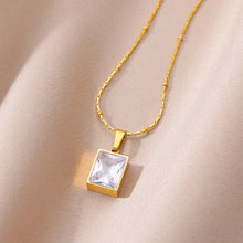 Load image into Gallery viewer, Square Zircon Necklace
