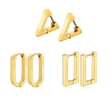 Load image into Gallery viewer, Set of 3 pairs of women&#39;s earrings
