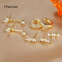Load image into Gallery viewer, 6pcs Exquisite Zircon Little Huggies Hoop Earrings Set
