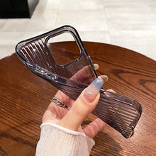 Load image into Gallery viewer, Transparent Phone Case For iPhone Corrugated Silicone Bumper Back Cover
