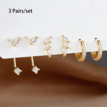 Load image into Gallery viewer, 6pcs Exquisite Zircon Little Huggies Hoop Earrings Set
