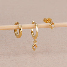 Load image into Gallery viewer, 3pcs Square Zircon Earring Set
