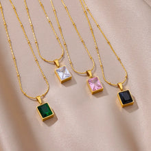 Load image into Gallery viewer, Square Zircon Necklace

