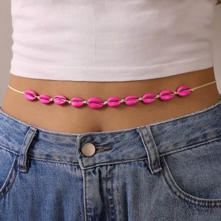 Pink Shell Belly Chain