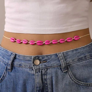 Pink Shell Belly Chain