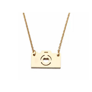 Camera Heart Necklace