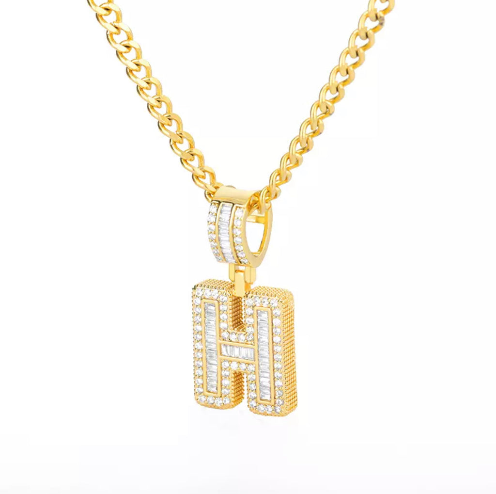 CHUNKY DIAMANTÉ INITIAL LUXE NECKLACE