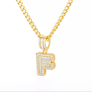 CHUNKY DIAMANTÉ INITIAL LUXE NECKLACE