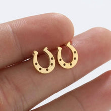Load image into Gallery viewer, HORSE SHOE LUXE EARRINGS
