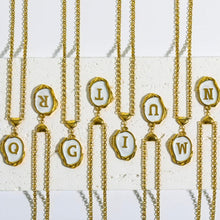 Load image into Gallery viewer, MOTHER OF PEARL INITIAL LUXE NECKLACE
